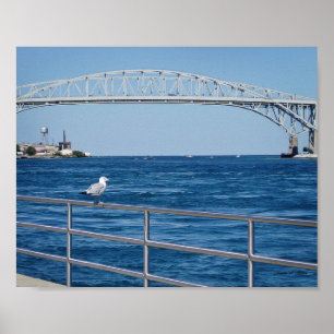 Blue Water Bridge, Port Huron, MI Poster