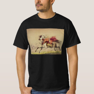 Blue Water Creek Battle by Alfred Jacob Miller T-Shirt