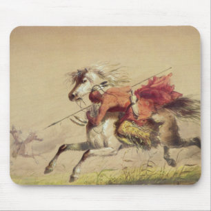 Blue Water Creek Schlacht von Alfred Jacob Miller Mousepad