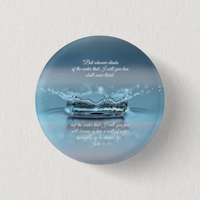 Blue Water Life nie Durst Bible Verse John Button (Vorderseite)