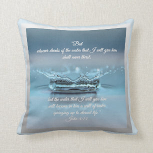 Blue Water Life nie Durst Bible Verse John Kissen