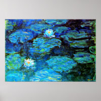 Blue Water-Lilies, fine art painting