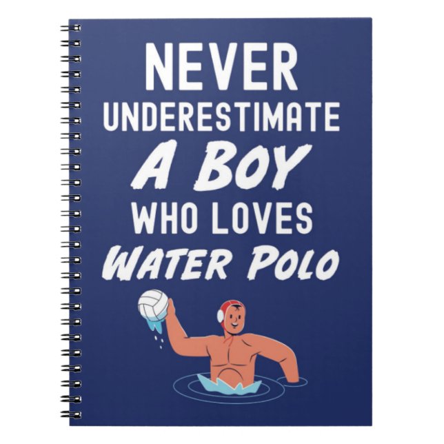 Blue Water Polo Geschenke für Jungen Notizblock (Vorderseite)