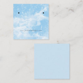 Blue Water Splash Ohrringe Display Card Quadratische Visitenkarte