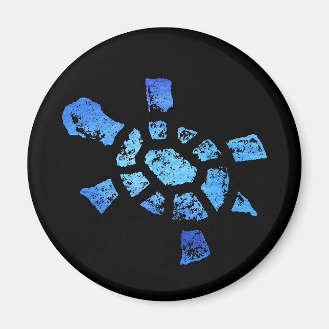 Blue Water Turtle Magnet (Vorne)