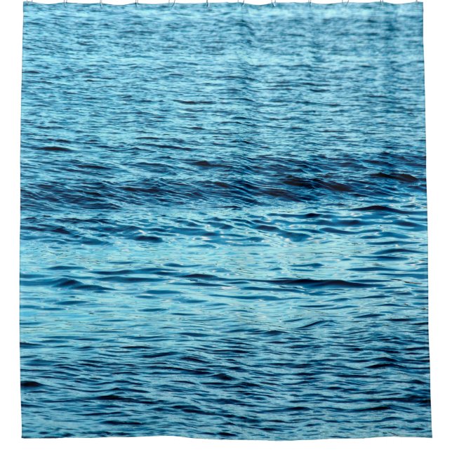 Blue water wave abstract backgroundabstract, aqua, duschvorhang (Vorderseite)