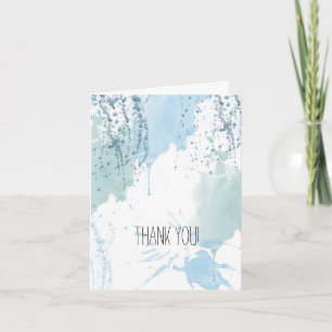 Blue Watercolor Abstrakt Vielen Dank Dankeskarte