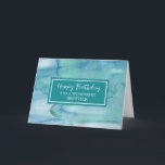 Blue Watercolor Brother Birthday Karte<br><div class="desc">Geburtstagskarte für Bruder mit beruhigendem blauem Aquarellmuster und nachdenklichem Vers.</div>