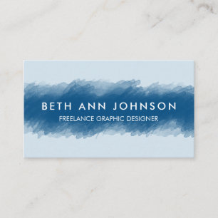 Blue Watercolor Business Card Visitenkarte