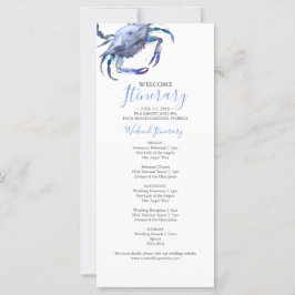 Blue Watercolor Crab Wedding