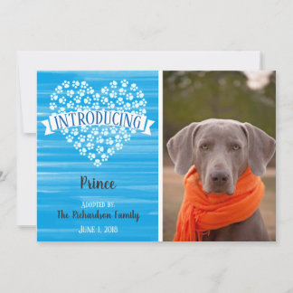 Blue Watercolor Dog Paw Print Foto Ankündigung