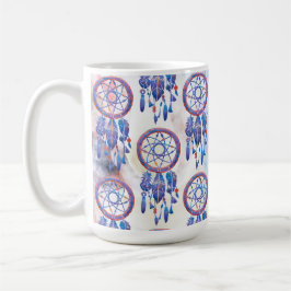 Blue Watercolor Dreamcatcher Modern Boho Kaffeetasse