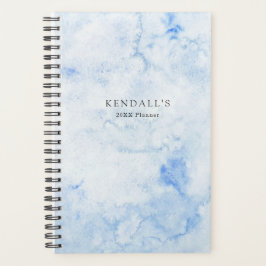 Blue Watercolor Elegante Planer
