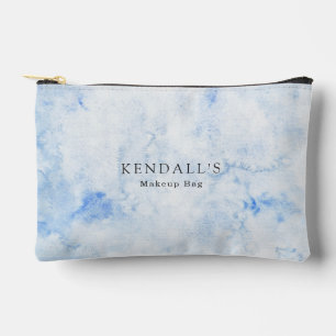 Blue Watercolor Elegante Zubehörtasche
