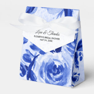 Blue Watercolor Floral Brautparty Fevor Boxen Geschenkschachtel