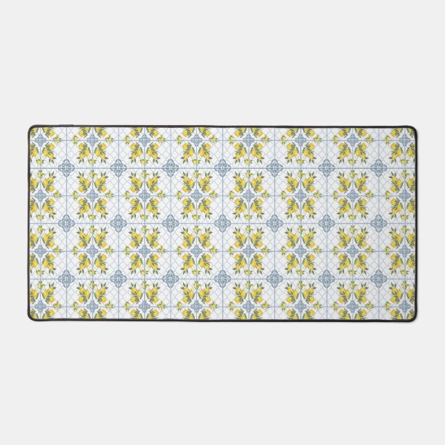 Blue Watercolor French Country Lemon (Recto)