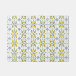 Blue Watercolor French Country Lemon Fußmatte
