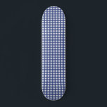 Blue Watercolor Gingham Skateboard<br><div class="desc">Dieses legendäre Skateboard ist so klassisch wie Ihr A-Game und bietet ein lustiges blaues Aquarellgingham-Design.</div>