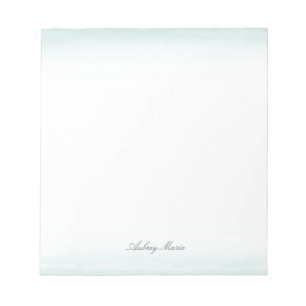 Blue Watercolor Notepad Notizblock