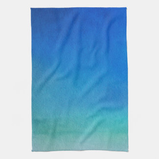Blue Watercolor Ombre Geschirrtuch