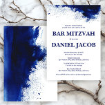 Blue Watercolor Splash Custom BAR BAT MITZVAH Einladung<br><div class="desc">Passen Sie diese moderne Bar oder Bat MItzvah-Einladung an. Klicken Sie auf "Personalisieren", um den Text zu bearbeiten. Sie können die Schriftart, das Layout und die Farbeinstellungen weiter anpassen. Alles ist anpassbar. Erhältlich als Karten, Postkarten und digitale Downloads. Bitte senden Sie eine Nachricht, wenn Sie Fragen haben oder etwas angepasst...</div>