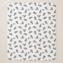 Blue Watercolor Sprig Sherpadecke