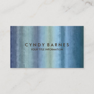 Blue Watercolor Strip Business Card Visitenkarte