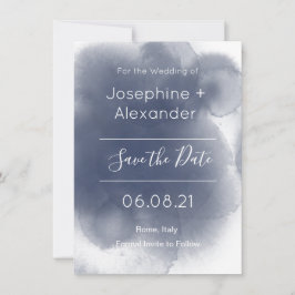 Blue Watercolor Theme Save The Date