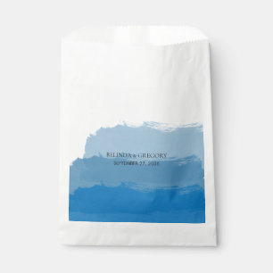 Blue Watercolor Wedding Geschenktütchen