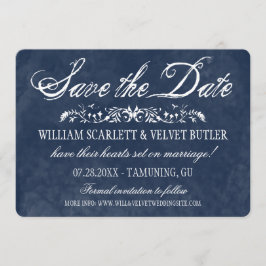 Blue Watercolor Wedding Save the Date