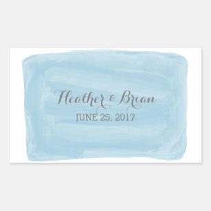 Blue Watercolor Wedding Stickers