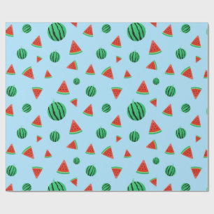 Blue Watermelon Wrapping Paper Geschenkpapier