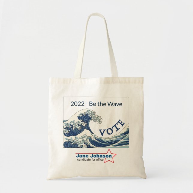 Blue Wave 2022 - sac fourre-tout de campagne perso (Devant)