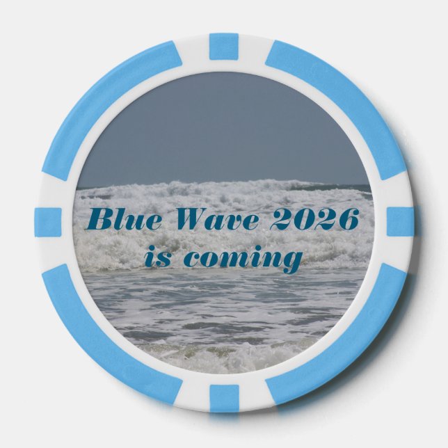 Blue Wave 2026 Poker-Chips Pokerchips (Vorderseite)