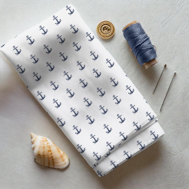 Blue Wave Anchor Navy/Wht ID836 Stoff (Von Creator hochgeladen)