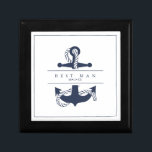 Blue Wave Anchor Wedding V2 Navy/Wht ID836 Erinnerungskiste<br><div class="desc">Die elegante Hochzeitssuite bietet klassische nautische Stilelemente mit einem sauberen, minimalistischen Look. Stilvolle Wellen in Schattierungen von Aqua bis Marineblau und eine Anker- und Seilillustrierung bieten einzigartige Akzente. Ein weißer Hintergrund mit feinem marineblau-blauen Rohren und einem großen Ankerbild verleihen dieser Hochzeitsstiftung ein auffallendes modernes Aussehen. Bearbeiten Sie den Text 'Trauzeuge',...</div>