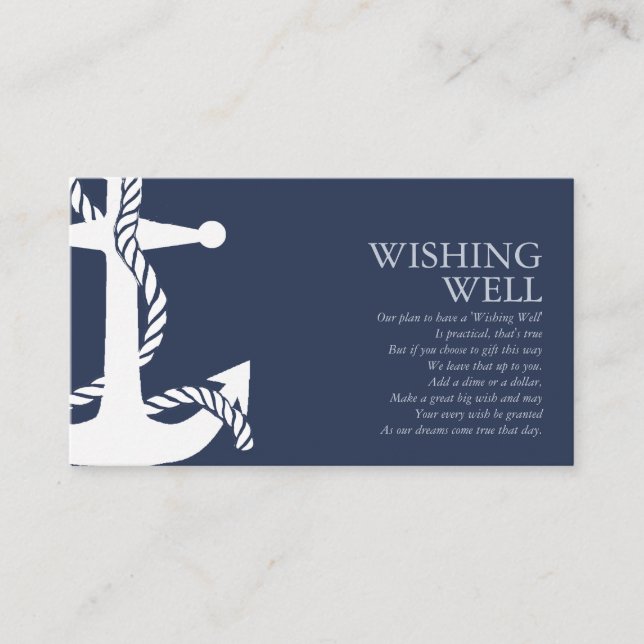 Blue Wave Anchor Wishing Well V1 ID836 Begleitkarte (Vorderseite)