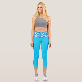 Blue Wave Capri Leggings