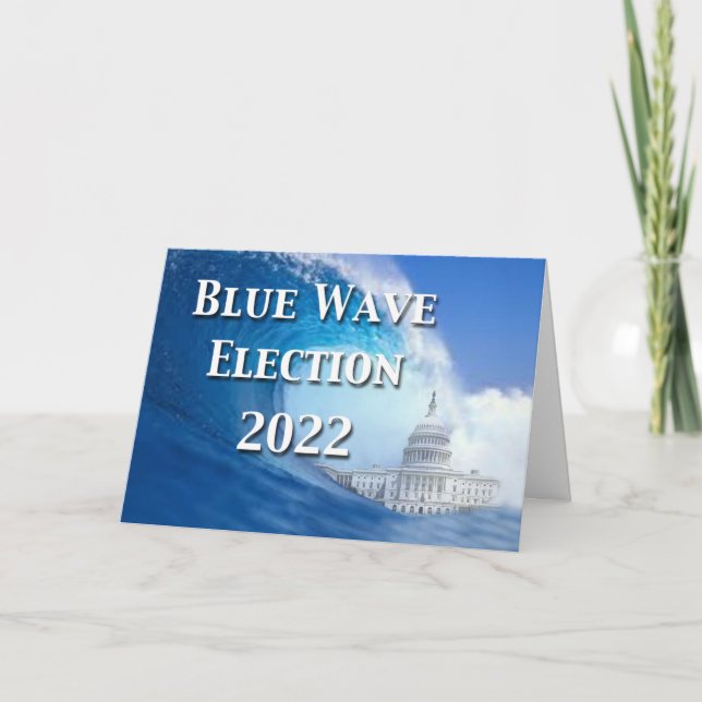 Blue Wave Election 2022 Card Karte (Vorderseite)