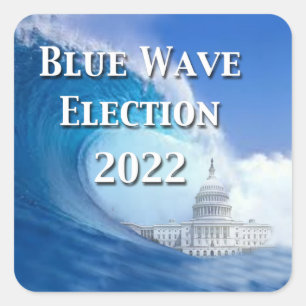 Blue Wave Election 2022 Square Sticker
