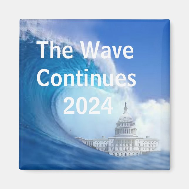 Blue Wave Election 2024 anpassen Magnet (Vorne)