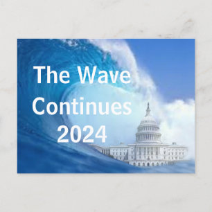 Blue Wave Election 2024 anpassen Postkarte