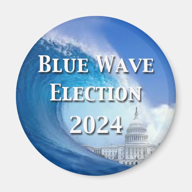 Blue Wave Election 2024 Magnet (Vorne)