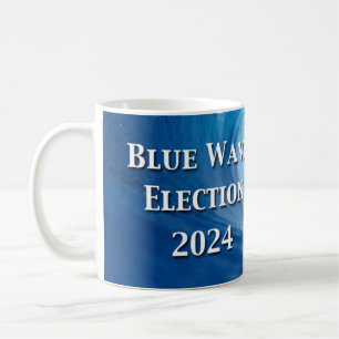 Blue Wave Election 2024 Poster Kaffeetasse