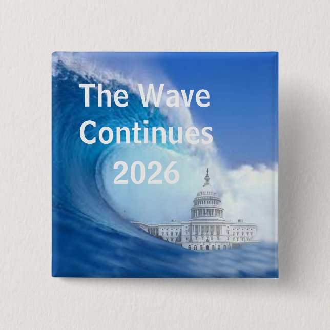 Blue Wave Election 2026 Button anpassen (Vorderseite)