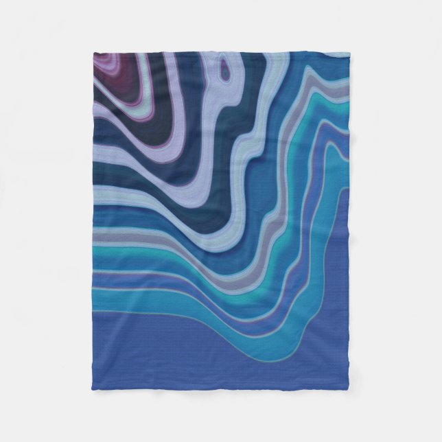 Blue Wave Fleecedecke (Vorderseite)