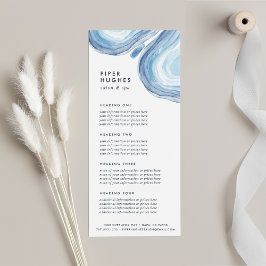 Blue Wave Geode | Dienstleistungen oder Preisliste Werbekarte