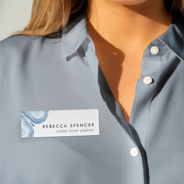 Blue Wave Geode Namenschild (Von Creator hochgeladen)