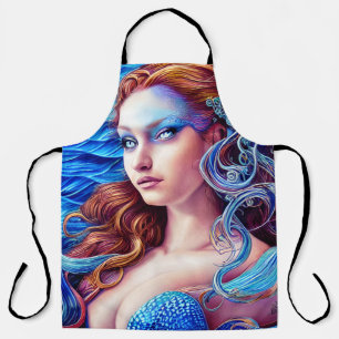 Blue Wave Goddess Ocean World Fantasy Art Schürze