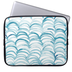 Blue Wave japanischer Style MusterIllustration Laptopschutzhülle